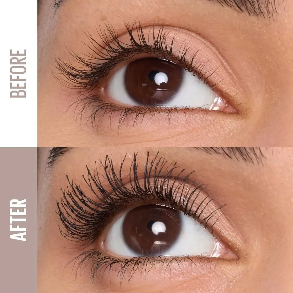 Maybelline Lash Sensational Body Washable Mascara 24HR Blackest Black 0.24 Count